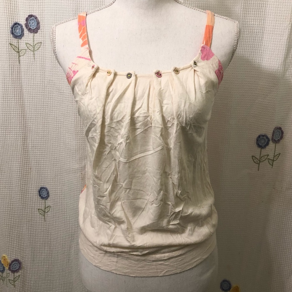 🌊Reef Open Back Tank w/ Tie and Buttons